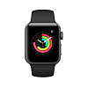 Фото — Apple Watch Series 3, 38 мм, алюминий цвета «серый космос», спортивный ремешок черного цвета